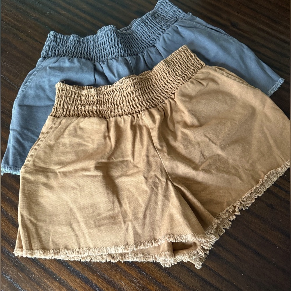 Wild Fable High Rise Pull On Woven Smocked Shorts : Set of 2 : Sz S
